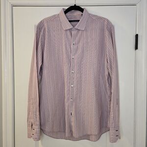 Zachary Prell Multicolor Striped Dress Shirt Size L